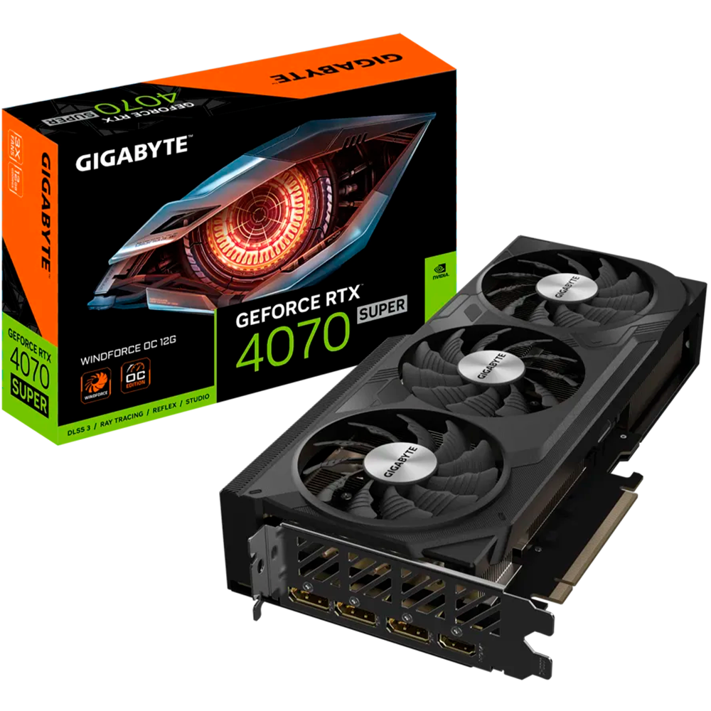 PLACA DE VIDEO GIGABYTE GEFORCE RTX 4070 SUPER WINDFORCE OC 12GB
