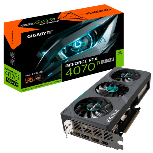 Placa de Video GIGABYTE GeForce RTX 4070 Ti Super Windforce OC 16GB