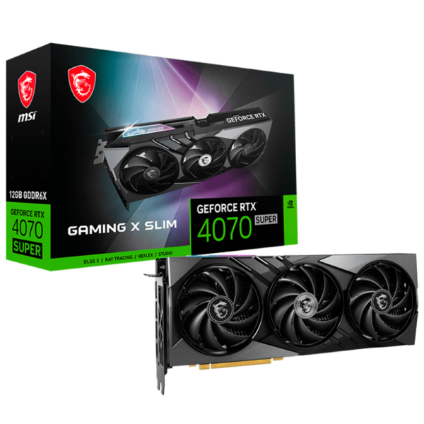 Placa de Video MSI GeForce RTX 4070 Super Gaming X Slim 12GB