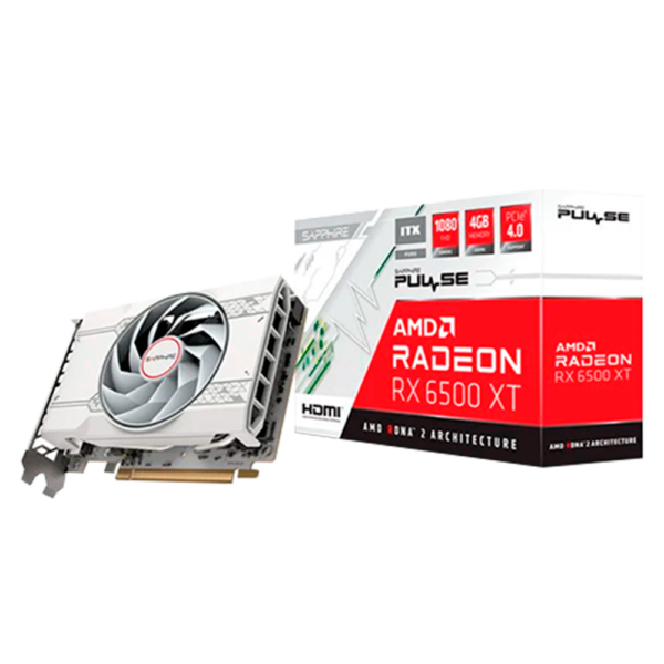 Placa de Video SAPPHIRE Radeon RX 6500 XT Pure ITX White 8GB