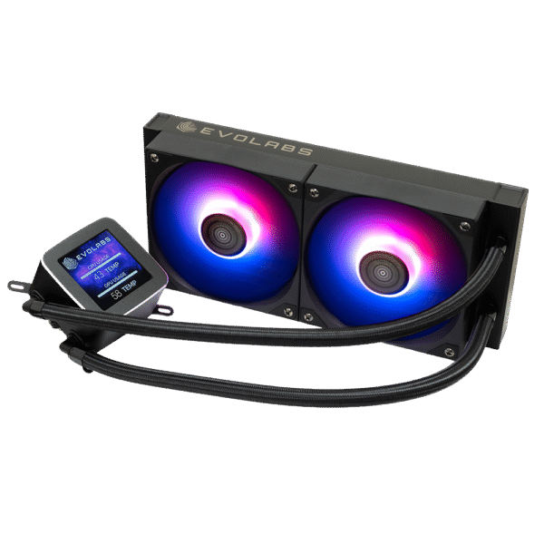 Water Cooling EVOLABS Cryogene Supreme 240 ARGB 2.8" LCD Display  TDP 250W 240MM AM4/AM5 - LGA1200-1700-1851