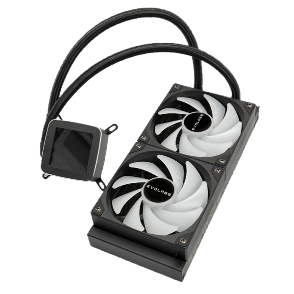 Water Cooling EVOLABS Cryogene Supreme 240 ARGB 2.8" LCD Display  TDP 250W 240MM AM4/AM5 - LGA1200-1700-1851 - Imagen 2