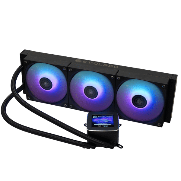 Water Cooling EVOLABS Cryogene Supreme 360 ARGB 2.8" LCD Display  TDP 300W 360MM AM4/AM5 - LGA1200-1700-1851