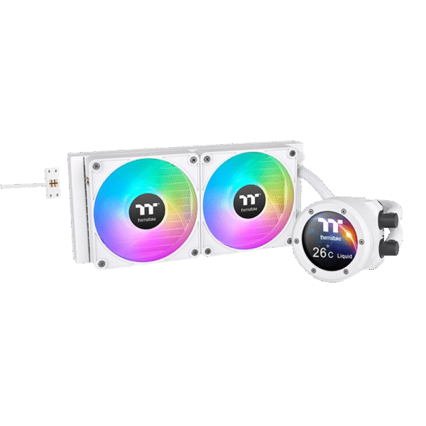 Water Cooling THERMALTAKE TH240 V2 Ultra EX ARGB Sync LCD WaterBlock Snow White