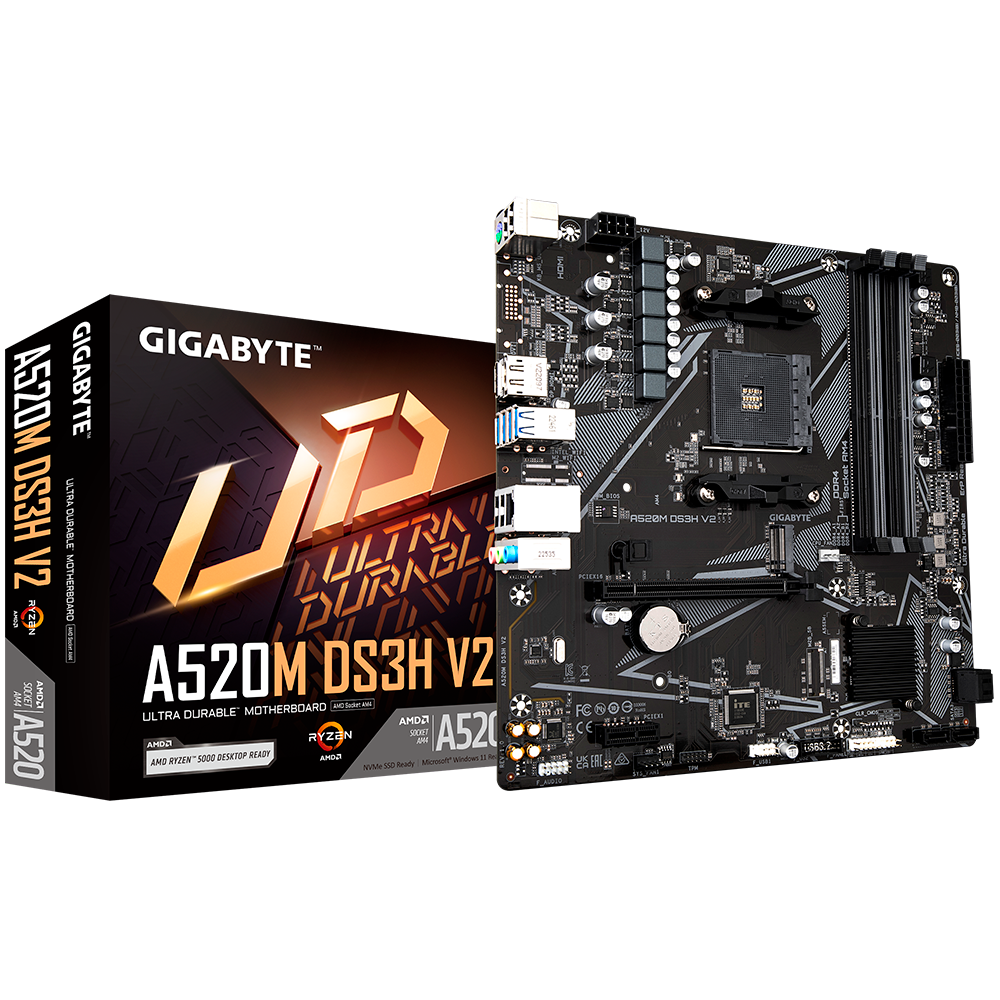 MOTHER GIGABYTE A520M DS3H V2 - AM4