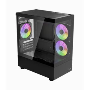 Gabinete AEROCOOL Viewport Mini Black M-ATX V2 ARGB Fan x3 - https://www.scphardstore.com
