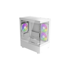 Gabinete AEROCOOL Viewport Mini White M-ATX V2 ARGB Fan x3 - https://www.scphardstore.com