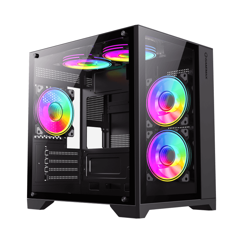GABINETE GAMEMAX INFINITY MINI BLACK SIN FANS FLEX-ATX / ITX