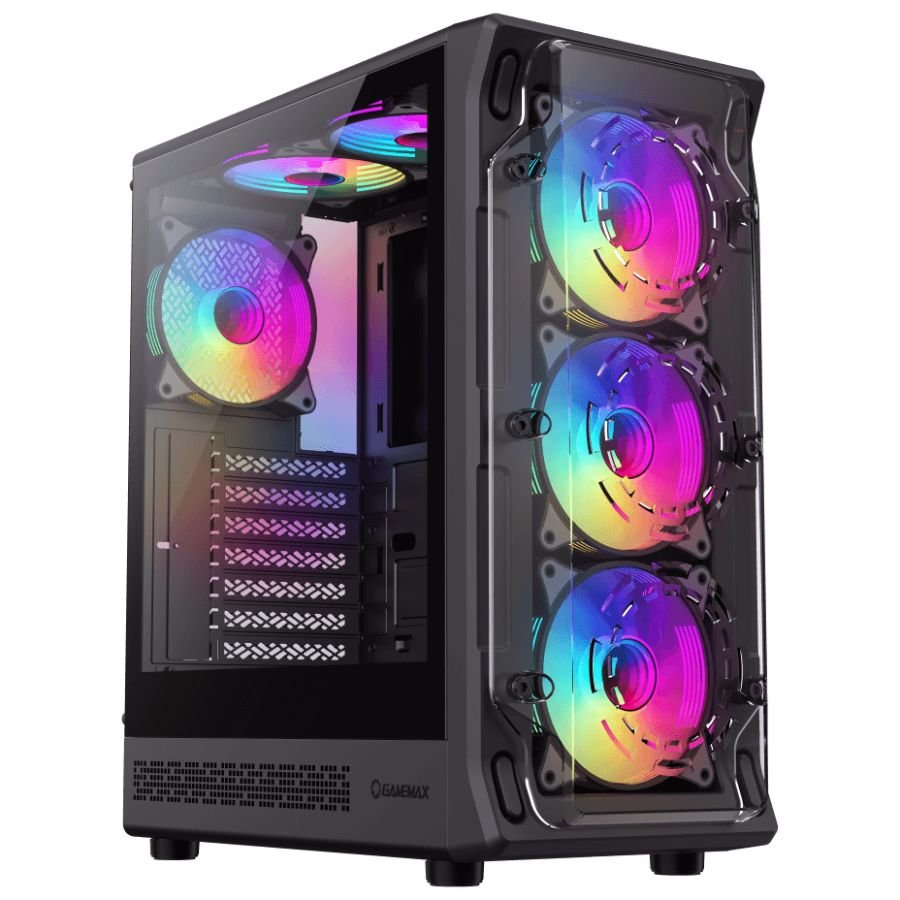 GABINETE GAMEMAX STARLIGHT 2 AB NEGRO 6*FAN ARGB E-ATX