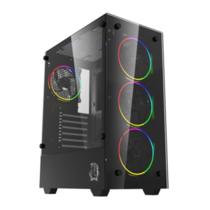 Gabinete Raptor Sentinel TG Mid-Tower RGB Fan x4 w/button control - https://www.scphardstore.com