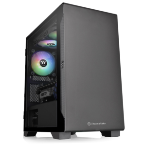 Gabinete THERMALTAKE S100 Mid-Tower TG Fan x1 Black - https://www.scphardstore.com