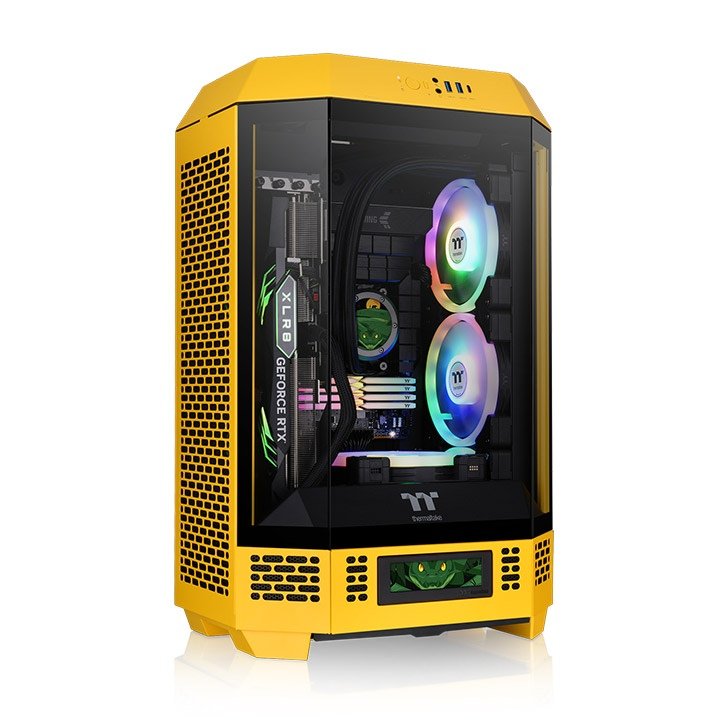 GABINETE THERMALTAKE THE TOWER 300 MID-TOWER TG X3 FAN X2 BUMBLEBEE