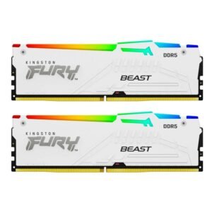 Memoria RAM DDR5 KINGSTON 32GB 2x16GB 5600 MHz Fury Beast White RGB - https://www.scphardstore.com