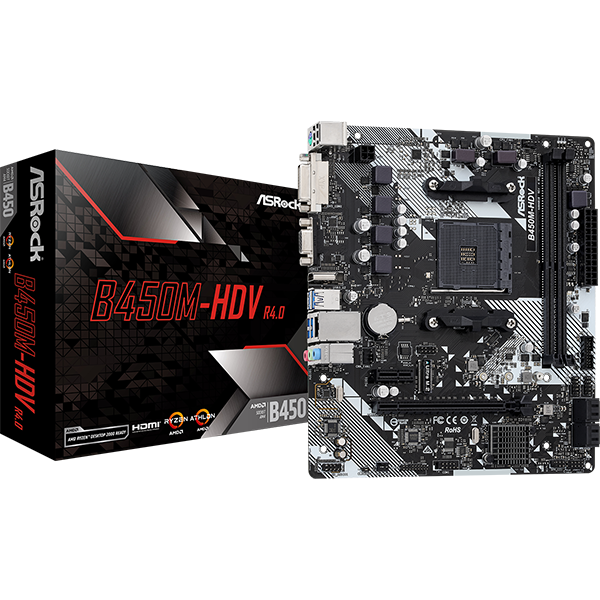 MOTHER ASROCK B450M HDV R4.0 - AM4