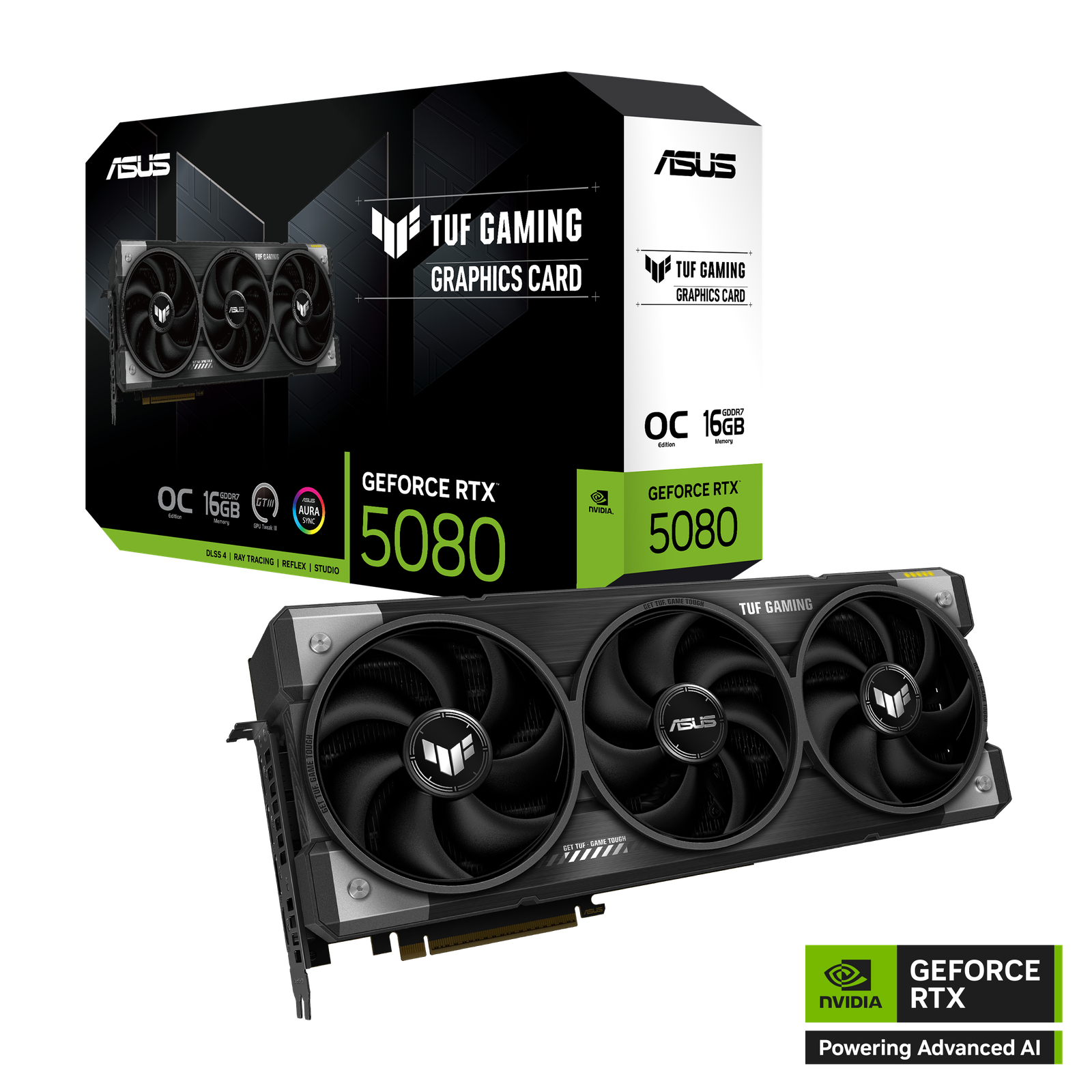 Placa de Video ASUS TUF NVIDIA RTX 5080 Gaming OC 16G - Preventa 05 Feb - https://www.scphardstore.com