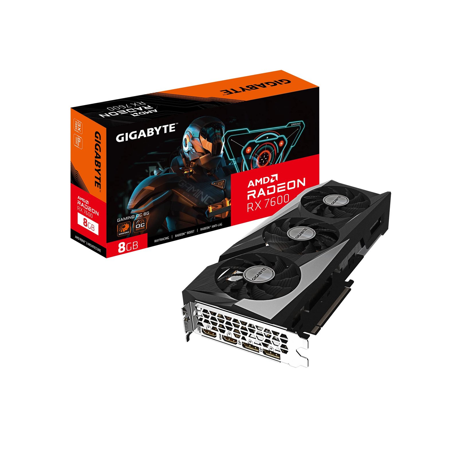 PLACA DE VIDEO GIGABYTE RADEON RX 7600 GAMING OC 8GB