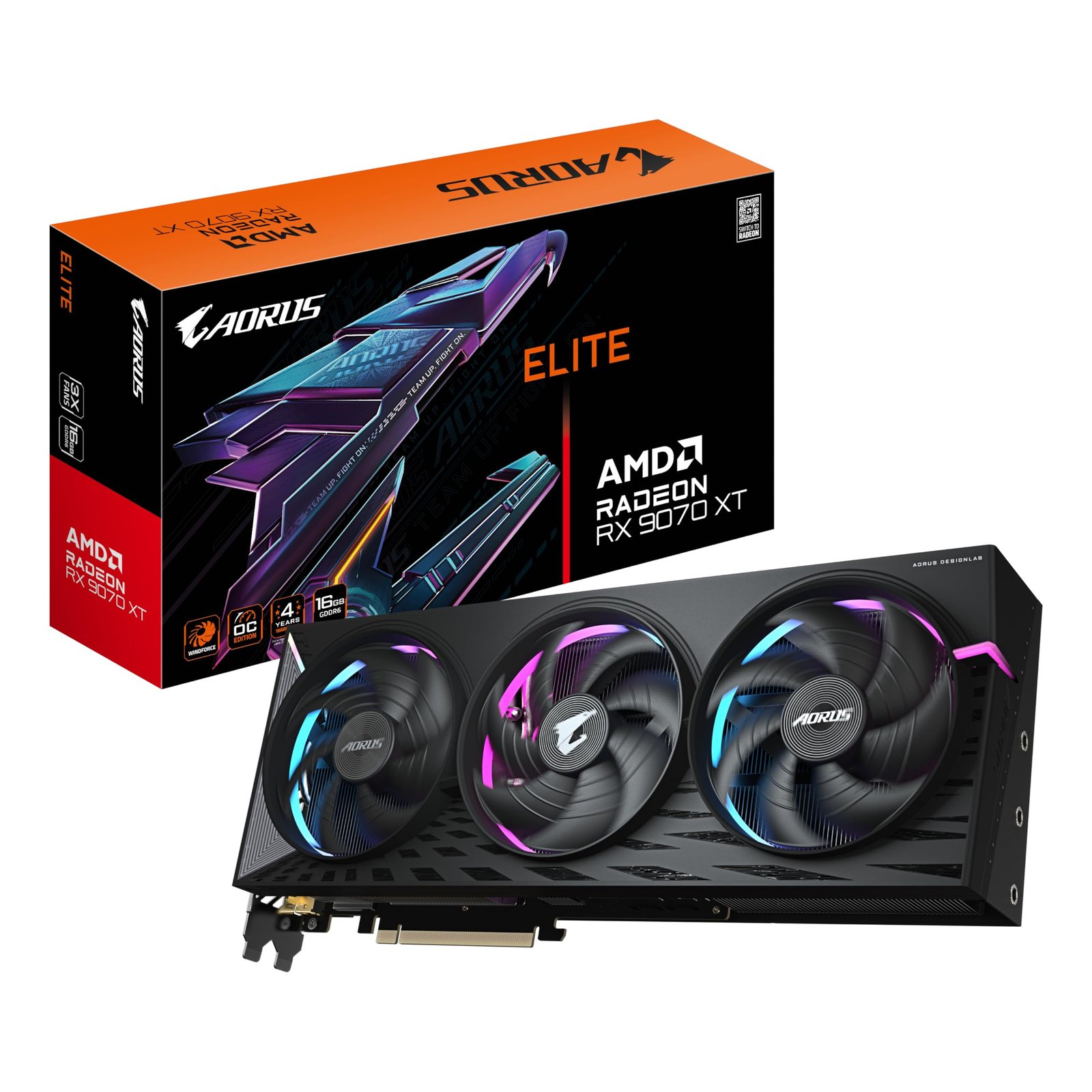 PLACA DE VIDEO GIGABYTE RADEON RX 9070 XT AORUS ELITE 16GB