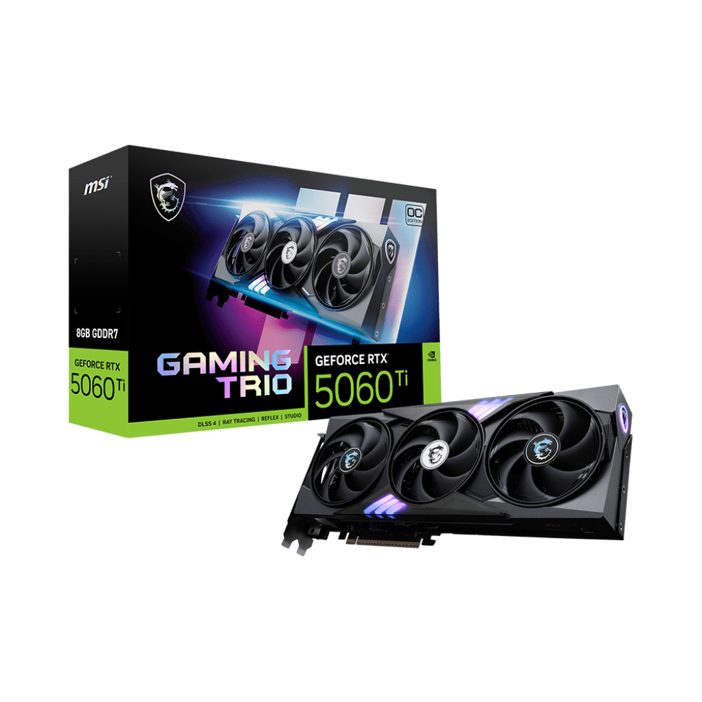 PLACA DE VIDEO MSI GEFORCE RTX 5060 TI GAMING TRIO OC 8GB