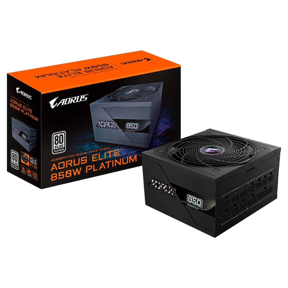 FUENTE GIGABYTE 850W 80 PLUS PLATINUM AORUS ELITE FULL MODULAR PCIE 5.0