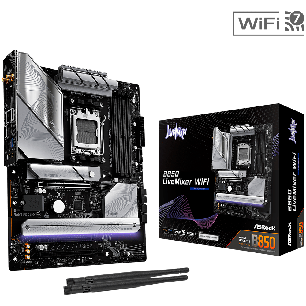 MOTHER ASROCK B850 LIVEMIXER WIFI DDR5 - AM5